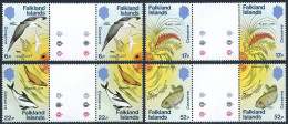 Falkland 412-415 Gutter,415a,MNH. Conserve Natural Life 1984.Birds,Dolphin,Fish. - Falkland Islands