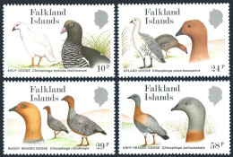 Falkland 477-480, MNH. Mi 480-483. Geese 1988. Kelp, Upland, Ruddy, Ashy-headed. - Islas Malvinas
