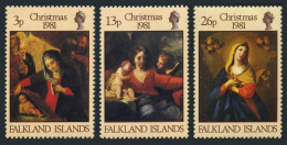 Falkland 331-333, MNH. Michel 333-335. Christmas 1981. Paintings. Guido Reni. - Islas Malvinas