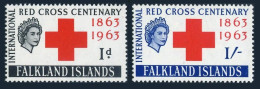 Falkland 147-148, MNH. Michel 142-143. Red Cross Centenary, 1963. - Islas Malvinas