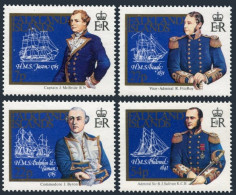 Falkland 429-432, MNH. Michel 432-435. Naval Explorers, 1985. Ships. - Falkland Islands