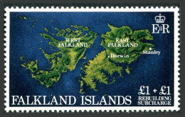 Falkland B1, MNH. Michel 354. Rebuilding After Conflict, 1982. Map. - Falkland