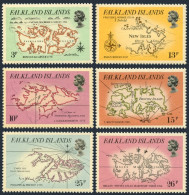Falkland 318-323, MNH. Michel 320-325. Early Maps Of Falklands, 1981. - Falkland