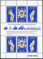 Falkland 275 Sheet, MNH. Mi 272-274 Klb. QE II Coronation-25, 1978. Dragon,Ram. - Islas Malvinas