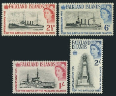Falkland 150-153, MNH. Mi 145-148. Battle Of British & German Navies, 50, 1964. - Falklandeilanden