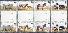 Falkland 314-317 Gutter, MNH. Mi 316-319. 1981. Sheep, Cow, Horse, Welsh Collie. - Islas Malvinas