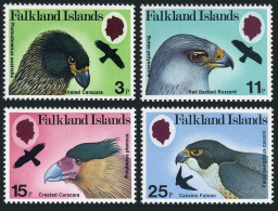 Falkland 306-309, MNH. Mi 308-311. Birds Head 1980. Caracara, Buzzard, Falcon. - Falkland