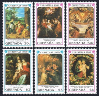 Grenada 1782-1787,1788-1789,MNH. Mi 2060-2065,Bl.234-235. Christmas 1989.Rubens. - Grenade (1974-...)