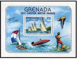Grenada 801, MNH. Michel Bl.64. Water Sport 1977. South Coast Yacht Race. - Grenade (1974-...)