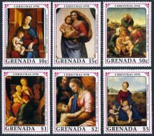 Grenada 1903-1907, 1908-1909, MNH. Christmas 1990. Paintings By Raphael. - Grenade (1974-...)