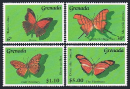 Grenada 1756-1757,1760,1763,1765 Sheet,MNH. Butterflies 1989.White Paacock.  - Grenade (1974-...)