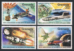 Grenada 921-924, MNH. Michel 951-954. Jules Verne, Science Fiction Writer. 1979. - Grenade (1974-...)