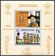 Grenada 474 Ab Sheet, MNH. Michel 496-497 Bl.26. Boy Scouts 1972. Baden Powell. - Grenada (1974-...)