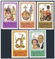 Grenada 788-793, MNH. Mi 822A-826A, Bl.63. QE II Silver Jubilee Of Reign, 1977. - Grenada (1974-...)