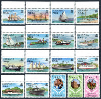 Grenada O1-O17 Official 1982, MNH. Michel P1-P17. Ships, Charles-Diana Wedding. - Grenada (1974-...)