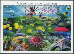 Grenada Gren 1728-1729 Ai,MNH.Mi 2021-2038 Klbs. Marine Life Of Caribbean,1995. - Grenada (1974-...)