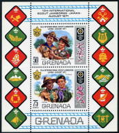 Grenada 412a Sheet, Lightly Hinged. Michel Bl.15. Boy Scout World Jamboree,1971. - Grenada (1974-...)