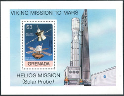 Grenada 763, MNH. Michel 797 Bl.59. Helios Probe. Viking Mars Mission, 1976.  - Grenada (1974-...)