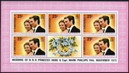 Grenada 516-517 Sheets, MNH. Michel 551-552 Bogens. Princess Anne, Mark Phillips - Grenade (1974-...)