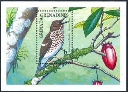 Grenada Gren 1199, MNH. Michel 1317 Bl.198. Scaly-Breasted Thrasher, 1990. - Grenade (1974-...)