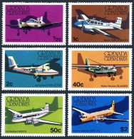 Grenada Grenadines 182-187, MNH. Michel 186-191. Air Transport 1976. - Grenada (1974-...)