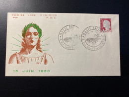 Enveloppe 1er Jour "Type Marianne Decaris" - 15/06/1960 - 1263 - Historique N° 345 - 1960-1969