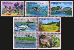 Grenada 700-706,707, MNH. Mi 733-749, Bl.52. Tourism 1976. Carnival Dancers,Ship - Grenade (1974-...)