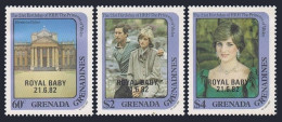 Grenada Gren 493,495,497,MNH. Royal Baby,1982.Princess Diana,Prince Charles. - Grenade (1974-...)
