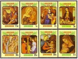 Grenada 574-582,MNH.Michel 602-609,Bl.38. Madonna And Child By Botticelli,Pietro - Grenada (1974-...)