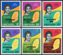 Grenada 403-408 INTERPEX 1972,MNH.Michel 447-452.Miss Jennifer Hosten,Miss World - Grenada (1974-...)