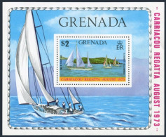 Grenada 506 Sheet, MNH. Michel Bl.29. Carraiacou Regatta, 1973. - Grenade (1974-...)