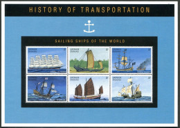 Grenada Gren 1790 Sheet, 1791, MNH. Mi 2189-2194 Klb, Bl.341. Sailing Ships 1995 - Grenade (1974-...)