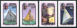 Grenada Gren 862-865,866,MNH.Michel 867-870,Bl.132. America's Cup 1987,Yachts. - Grenade (1974-...)