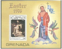 Grenada 715, MNH. Michel Bl.53. Easter 1976. Paintings By Crespi. - Grenada (1974-...)