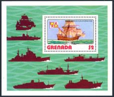 Grenada 771, MNH. Michel 805 Bl.60. S.S. Arandora, Blue Star Line Flag, 1976. - Grenada (1974-...)