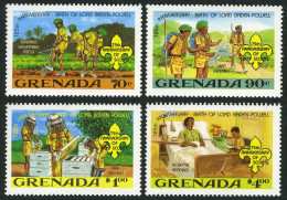 Grenada 1088-1091,1092,MNH.Michel 1139-1142,Bl.103. Scouting Year 1982.Bee. - Grenade (1974-...)