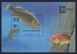 Grenada Gren 895-896,MNH.Michel Bl.135-136. CAPEX-1987.Jew-fish,Amber-jack. - Grenada (1974-...)