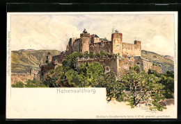 Künstler-Lithographie Otto Strützel: Salzburg, Festung Hohensalzburg, Gesamtansicht  - Altri & Non Classificati