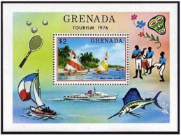 Grenada 707, MNH. Michel Bl.52. Tourism 1976. Fishing.  - Grenada (1974-...)
