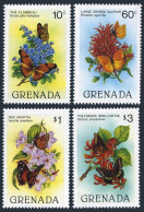 Grenada 1093-1096,1097, MNH. Butterflies, Flowers 1982.The Flambeau,Red Anartia, - Grenade (1974-...)