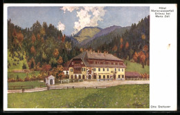 Künstler-AK Otto Stoitzner: Mariazell, Grünau, Hotel Marienwasserfall  - Altri & Non Classificati