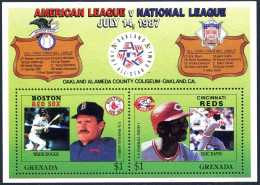 Grenada 1552 Ab Sheet, MNH. Michel . Baseball All-Star Game, Oakland 1987. - Grenada (1974-...)