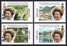 Grenada 2047-2050. Mi 2398-2401. Queen Elizabeth II Accession To Throne,40, 1992 - Grenade (1974-...)