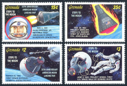 Grenada 734-1735, 1739-1740, MNH. Space Achievements, 1989. - Grenada (1974-...)