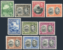 Grenada 132a-134a, 135-140, 141a, Hinged. King George VI, 1938. Views. - Grenade (1974-...)