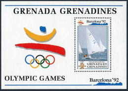Grenada Gren 1394, MNH. Michel 1546 Bl.238. Olympics Barcelona-1992. Finn Class. - Grenada (1974-...)
