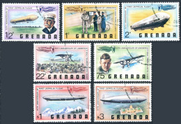 Grenada 834-840,841, CTO. Mi 872-878, Bl.69. Aviation, 1978. Lindbergh, Zeppelin - Grenade (1974-...)