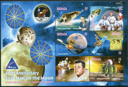 Grenada 3725 Af Sheet, MNH. First Man On The Moon, 40th Ann. 2009. - Grenada (1974-...)