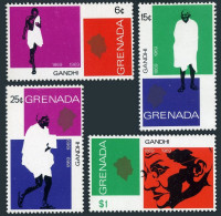 Grenada 337-340, 340a, MNH.Mi 328-331. Mahatma Gandhi,India's Independence,1969. - Grenade (1974-...)