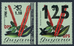 Guyana O11-O12, MNH. Mi D17, D24. Official 1981. Norantea Guianensis Overprinted - Guyana (1966-...)